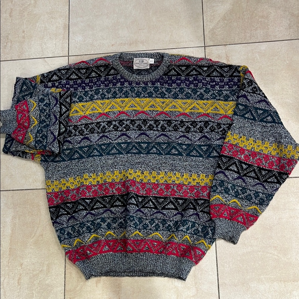 Multicolor Pronto-Uomo Patterned Men's Sweater